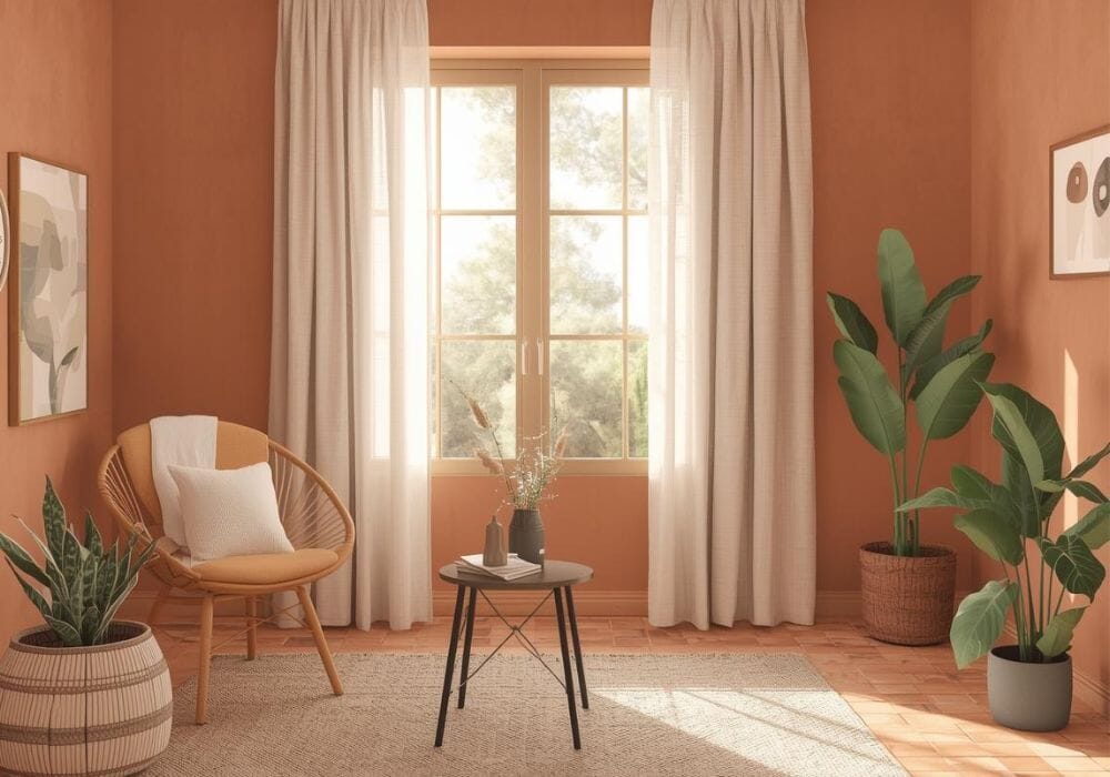 salone pavimento in cotto moderno