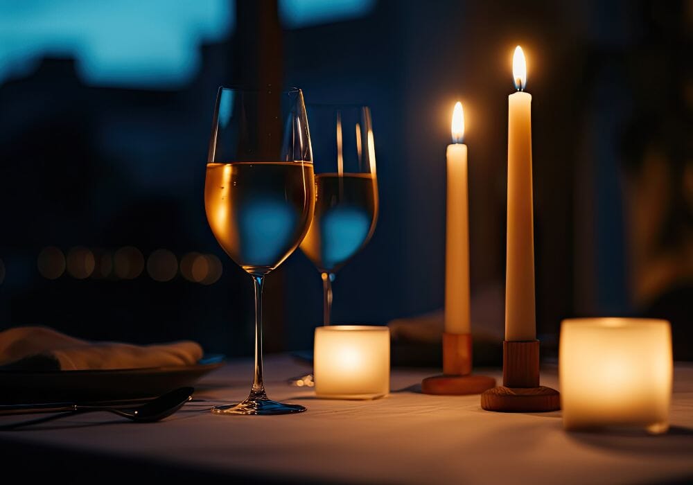 illuminazione romantica ristorante