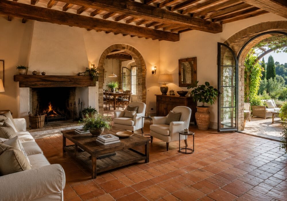 casa con elementi naturali
